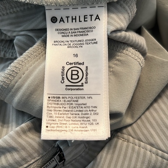 Athleta Brooklyn Textured Jogger Size 16 City Stripe - Picture 12 of 12